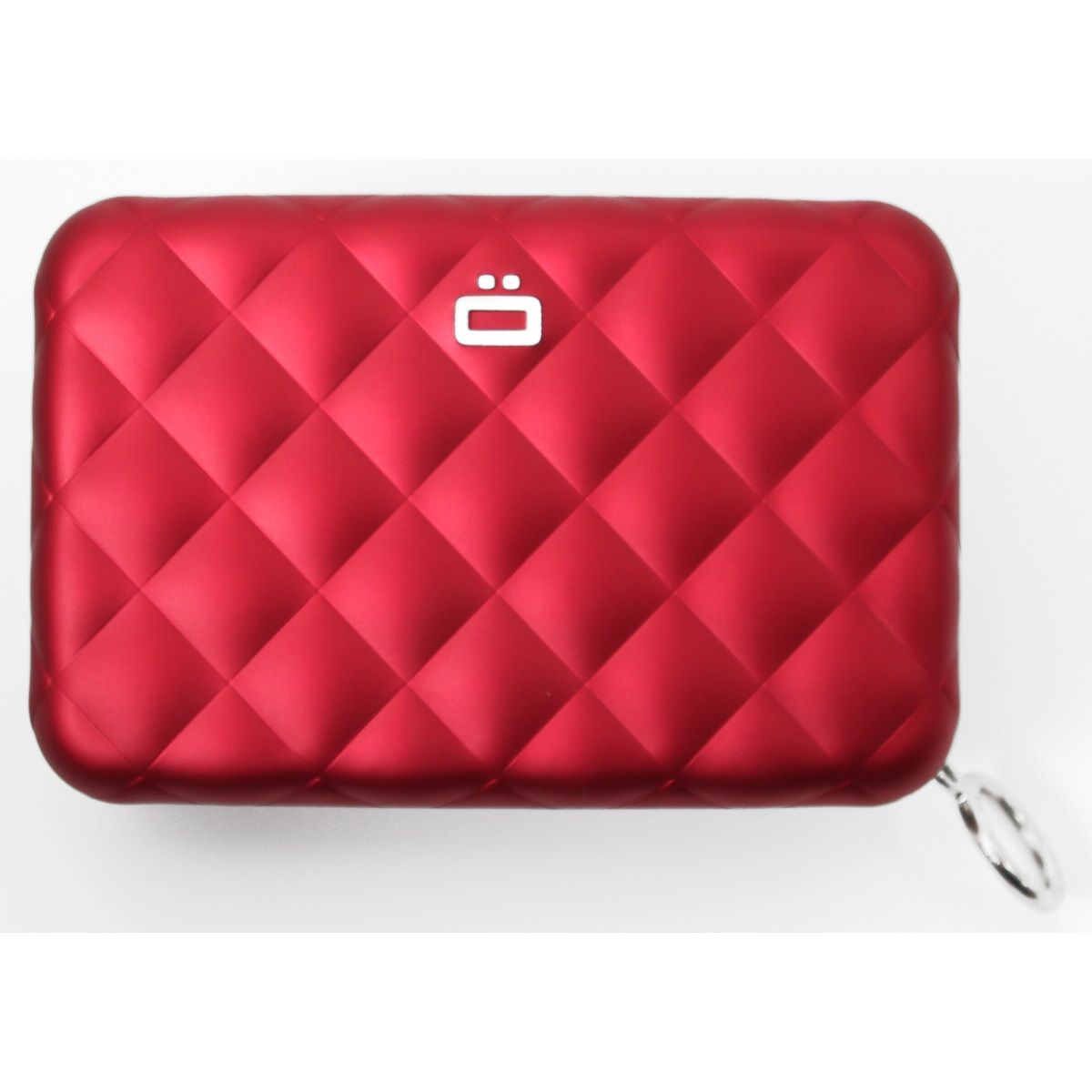 OGON Aluminum Wallet Quilted Zipper - Red